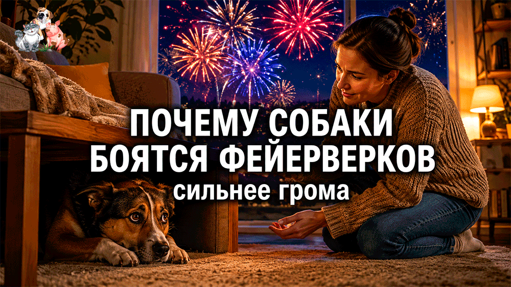 Почему собаки боятся фейерверков сильнее грома – что происходит с питомцем и как пережить праздники без побега и паники