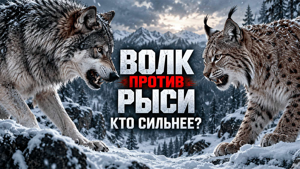 Волк против рыси – кто сильнее и что произойдёт при встрече двух хищников в зимнем лесу