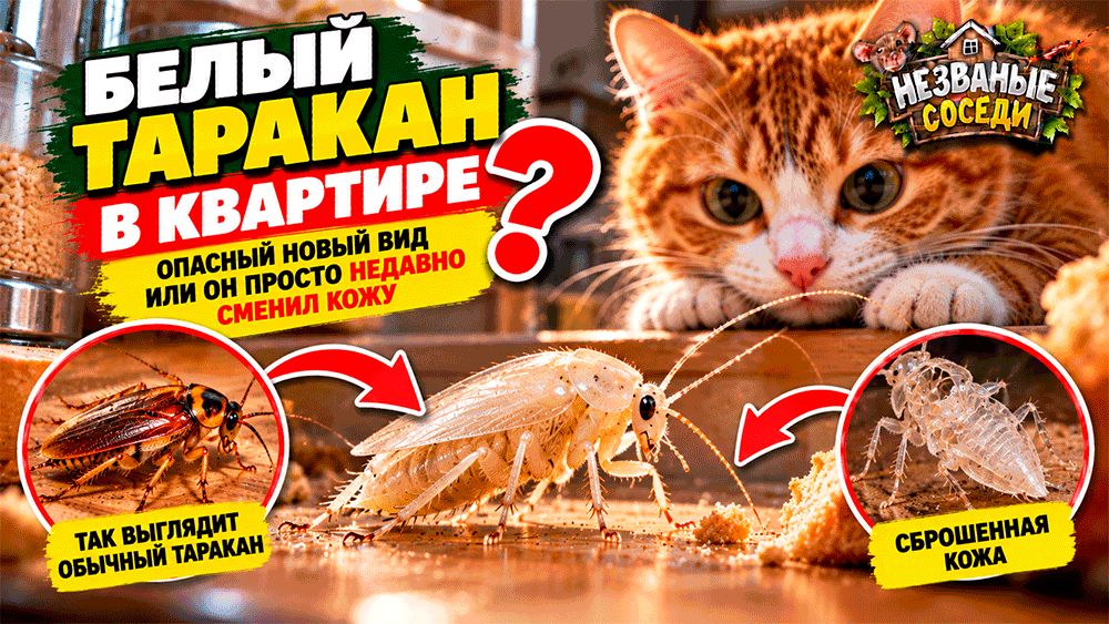 Белый таракан в квартире – опасный новый вид или обычный прусак, с которым произошло нечто удивительное?