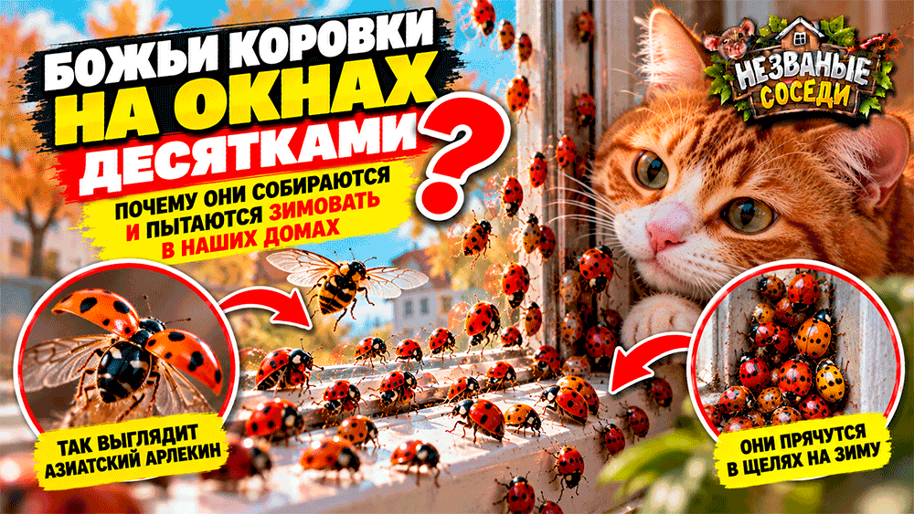 Божьи коровки собираются на окнах десятками – почему они пытаются зимовать в человеческих домах?