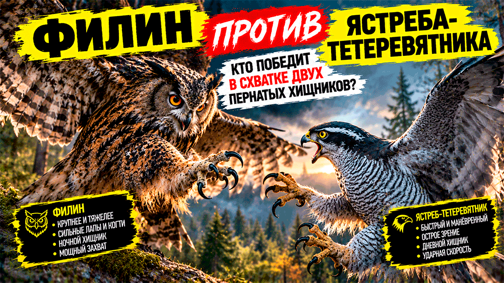 Филин против ястреба-тетеревятника – кто победит в схватке двух пернатых хищников? Филин против ястреба-тетеревятника – кто победит в схватке двух пернатых хищников?