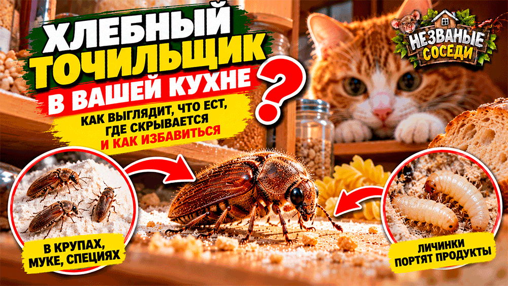 Хлебный точильщик – почему крошечный коричневый жук способен испортить целый шкаф продуктов?
