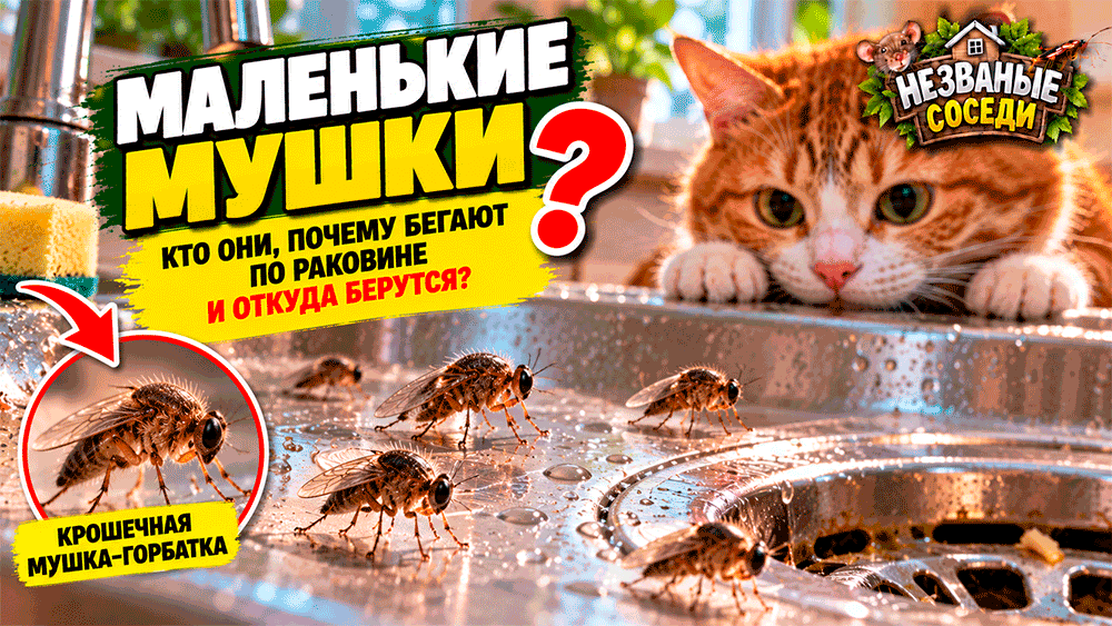 Крошечные мушки-горбатки бегают по раковине – кто они и почему могут появляться рядом с канализацией?