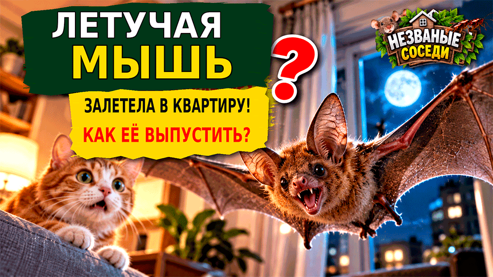 Летучая мышь залетела в квартиру – почему это происходит и как безопасно помочь ночному гостю выбраться?