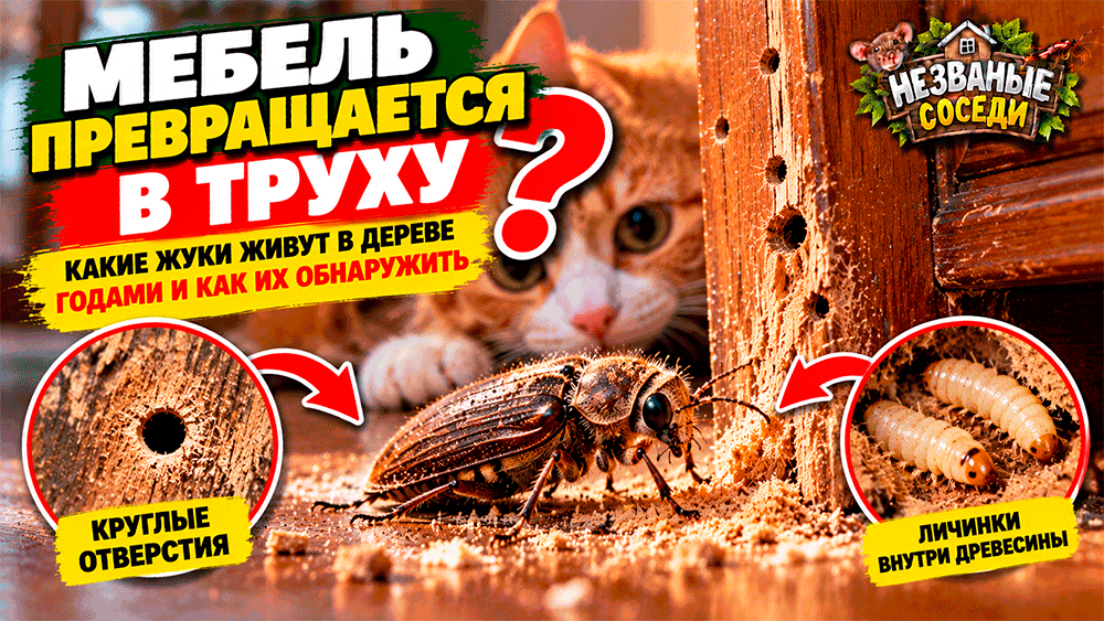Мебель начала превращаться в труху – какие жуки могут жить внутри древесины годами и оставаться незаметными?