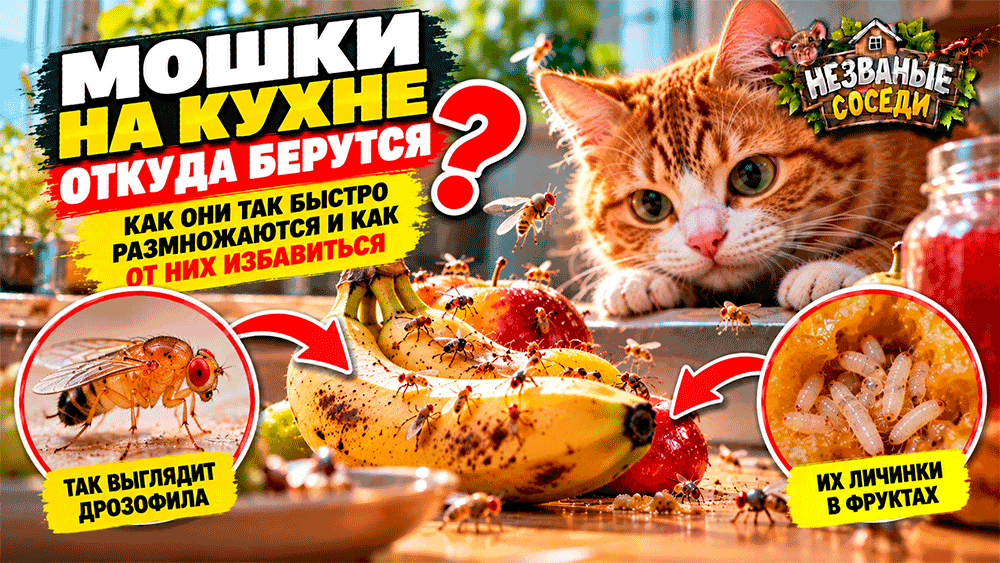 Мошки появились на кухне словно из воздуха – откуда берутся дрозофилы и как быстро они размножаются?