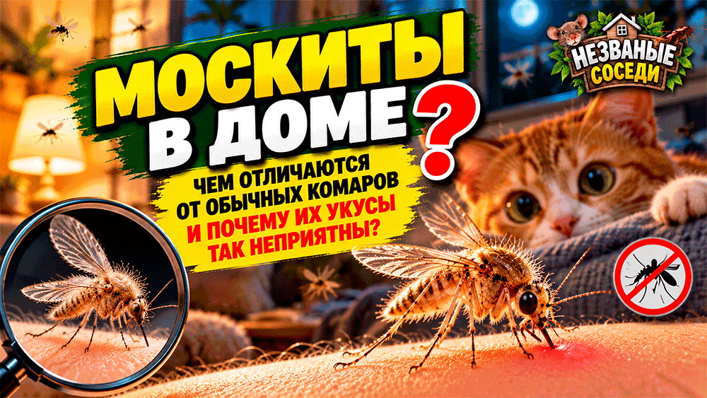 Москиты в доме – чем они отличаются от обычных комаров, где встречаются и почему их укусы так неприятны?