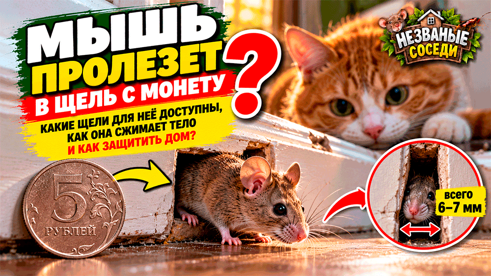 Может ли мышь пролезть в щель размером с монету – удивительная способность маленьких грызунов