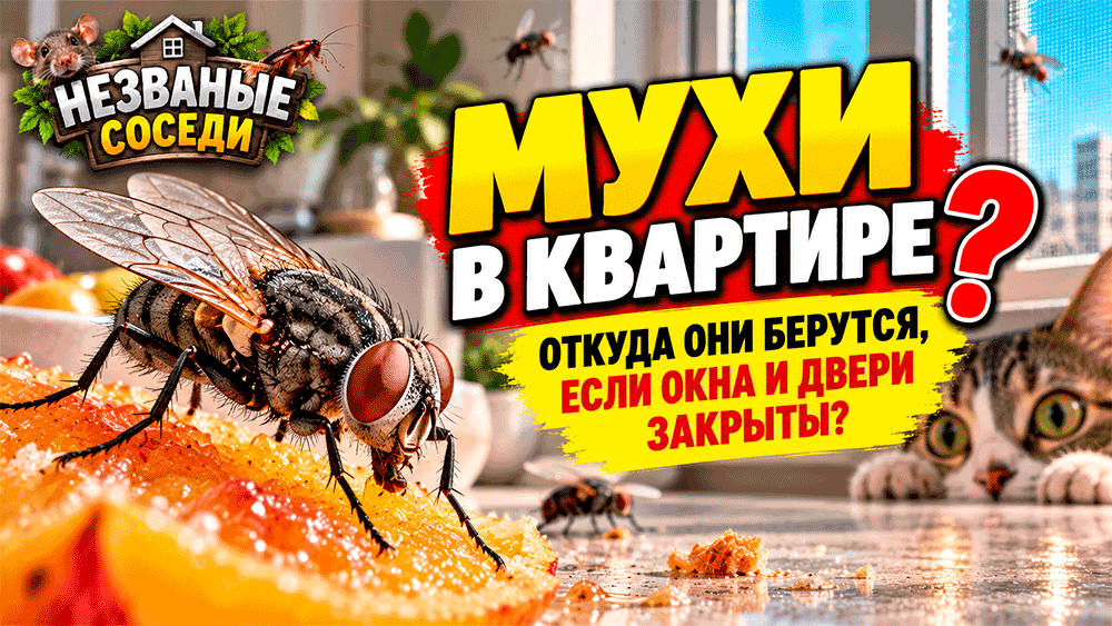 Мухи внезапно появились в квартире – откуда они берутся, если окна и двери почти всегда закрыты?