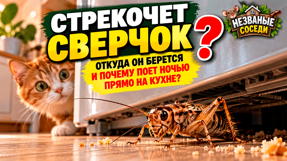 Ночью за холодильником стрекочет сверчок – откуда он появился и почему устроил концерт прямо на кухне?