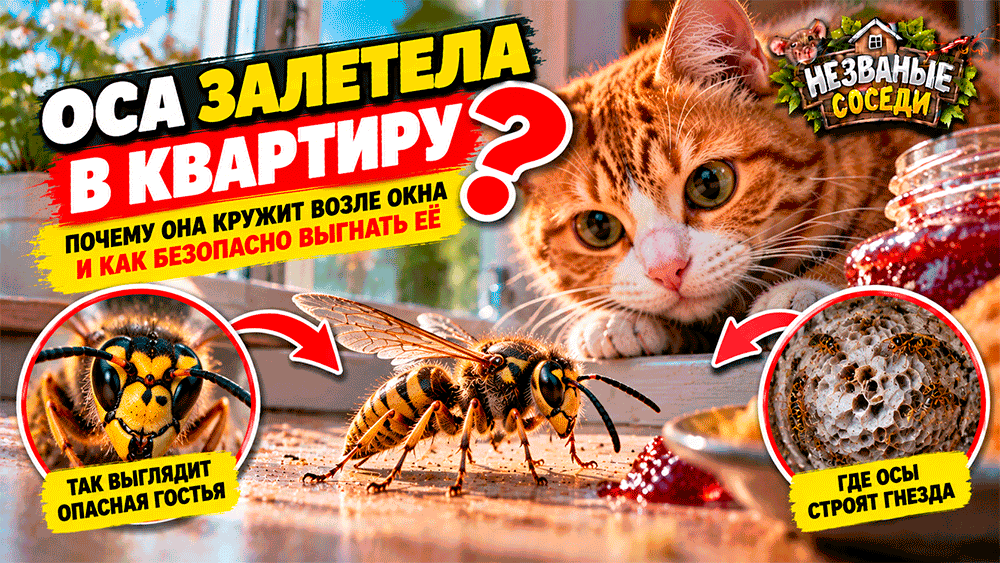 Оса залетела в квартиру – почему она кружит возле окна и как избежать неприятной встречи с жалом?