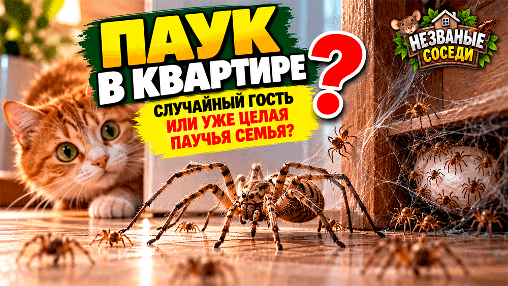 Паук в квартире – это случайный гость или в доме уже живёт целая паучья семья