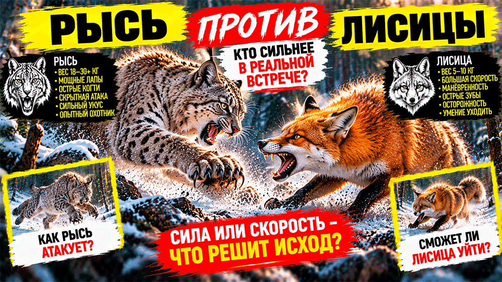 Рысь против лисицы – кто сильнее и почему встреча двух хищников в одном лесу редко заканчивается дракой