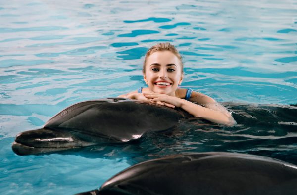 Москвариум и польза плавания с дельфинами. 